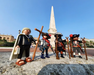 Recreació del 9 de juliol. Plaça des Born. Playmobil. Obra de FORTIFICACIONES MENORCA